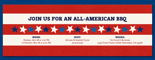 4th of july party invitation template